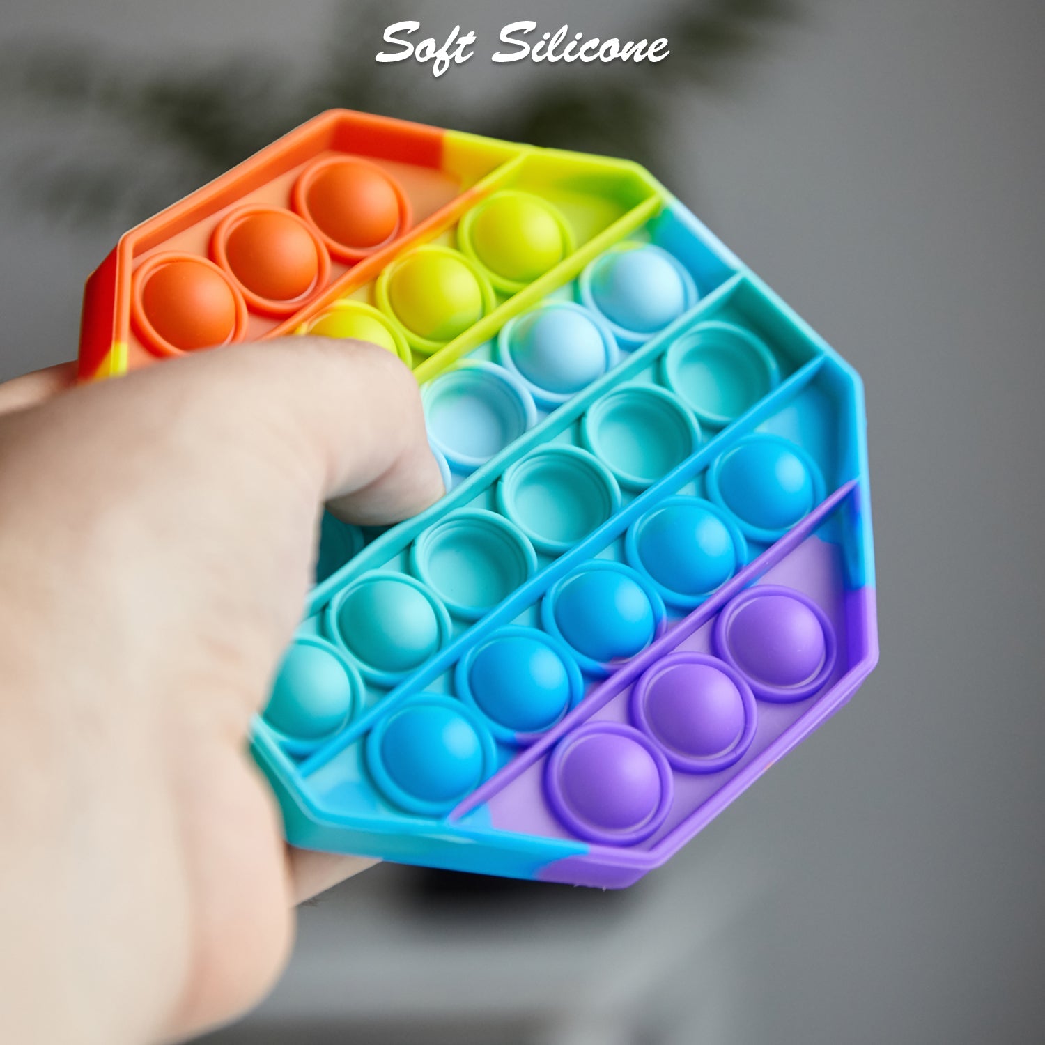 4475 Octagon Shape Silicone Push Bubbles Toy for Autism Push Toy for Kids Fidget Popping Sounds Toy DeoDap 4475 Octagon Shape Silicone Push Bubbles Toy for Autism Push Toy for Kids Fidget Popping Sounds Toy DeoDap